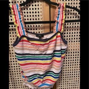 Vintage Jcrew ruffle strap tank